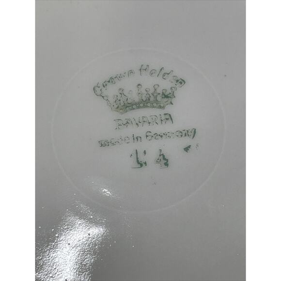 Coupe Fruit / Desert Bowl by CROWN HEIDEN 5.25” Set of 2 Gold Accent Porcelain - Picture 9 of 9